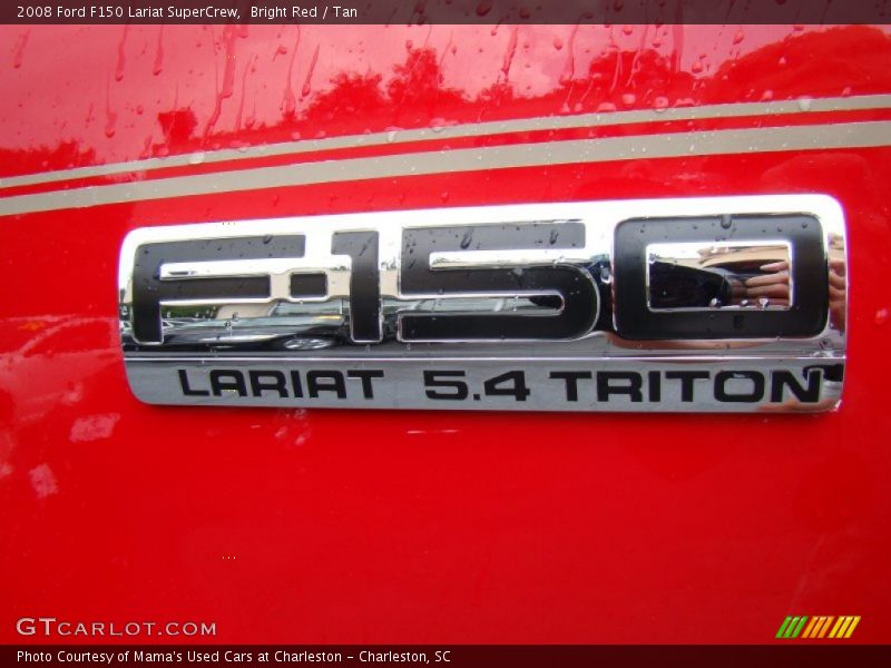 Bright Red / Tan 2008 Ford F150 Lariat SuperCrew