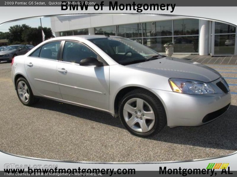 Quicksilver Metallic / Ebony 2009 Pontiac G6 Sedan