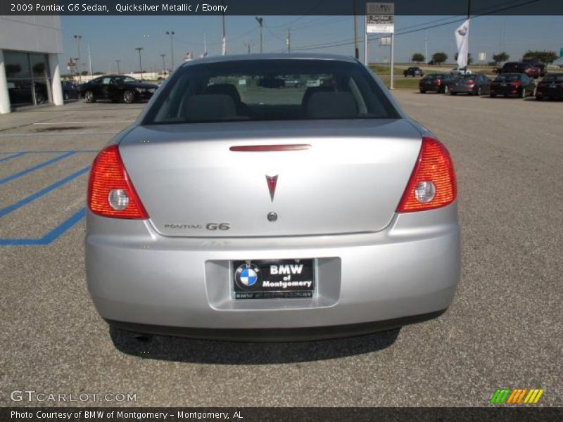 Quicksilver Metallic / Ebony 2009 Pontiac G6 Sedan