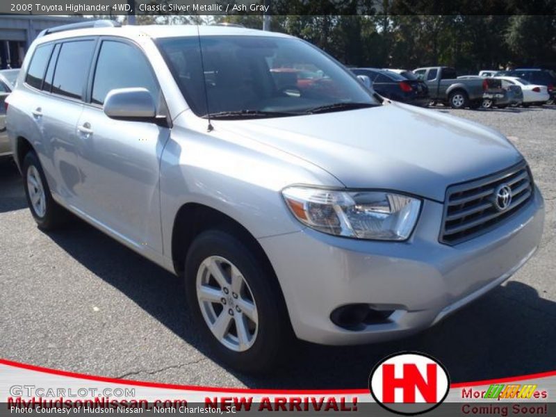 Classic Silver Metallic / Ash Gray 2008 Toyota Highlander 4WD