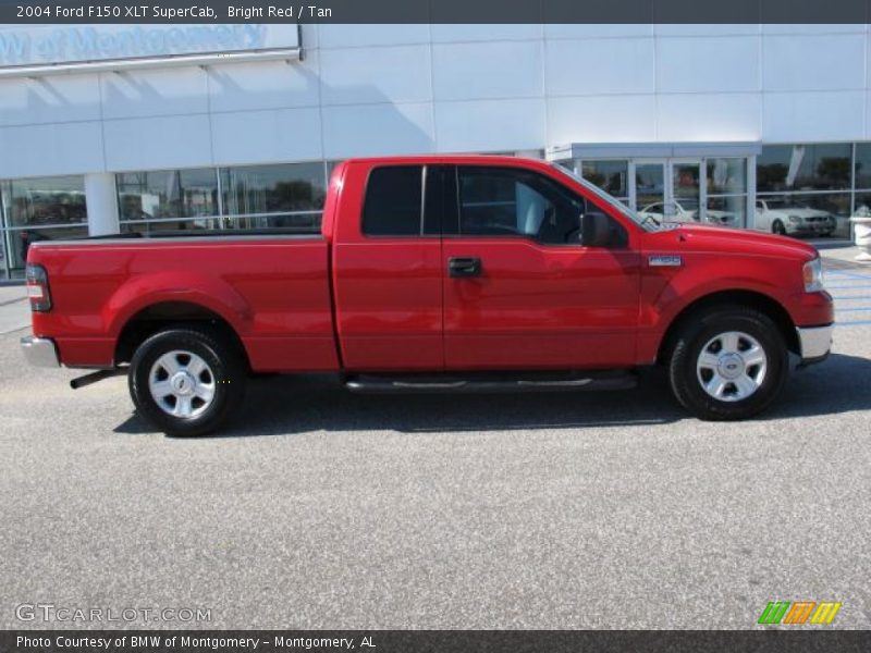 Bright Red / Tan 2004 Ford F150 XLT SuperCab