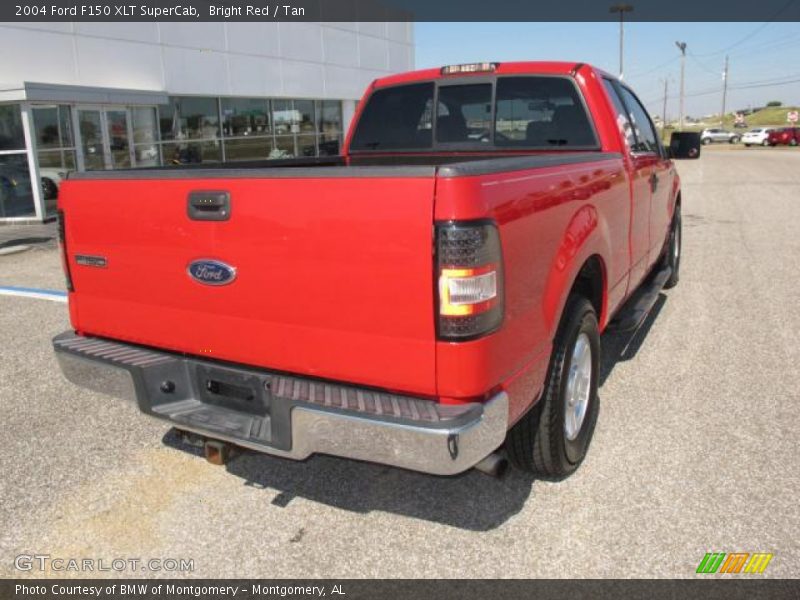Bright Red / Tan 2004 Ford F150 XLT SuperCab