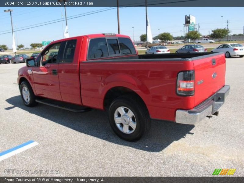 Bright Red / Tan 2004 Ford F150 XLT SuperCab