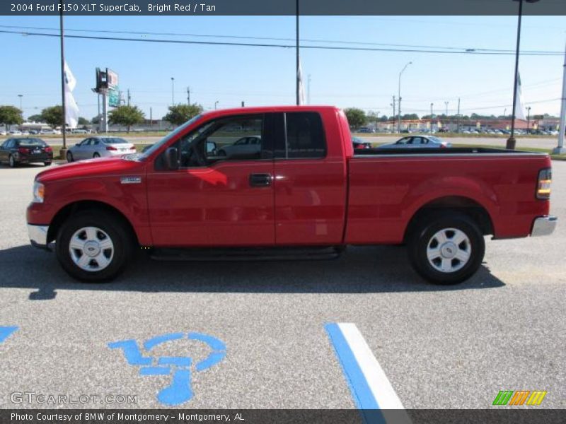 Bright Red / Tan 2004 Ford F150 XLT SuperCab