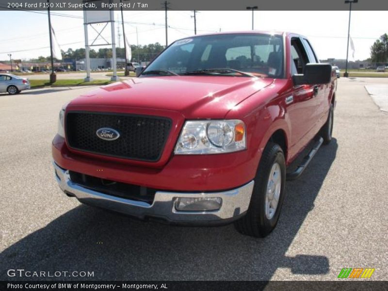Bright Red / Tan 2004 Ford F150 XLT SuperCab