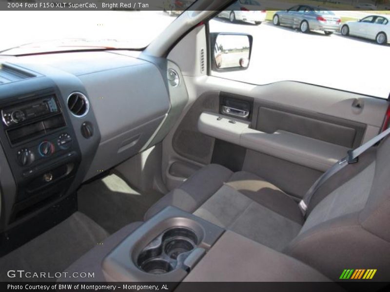 Bright Red / Tan 2004 Ford F150 XLT SuperCab