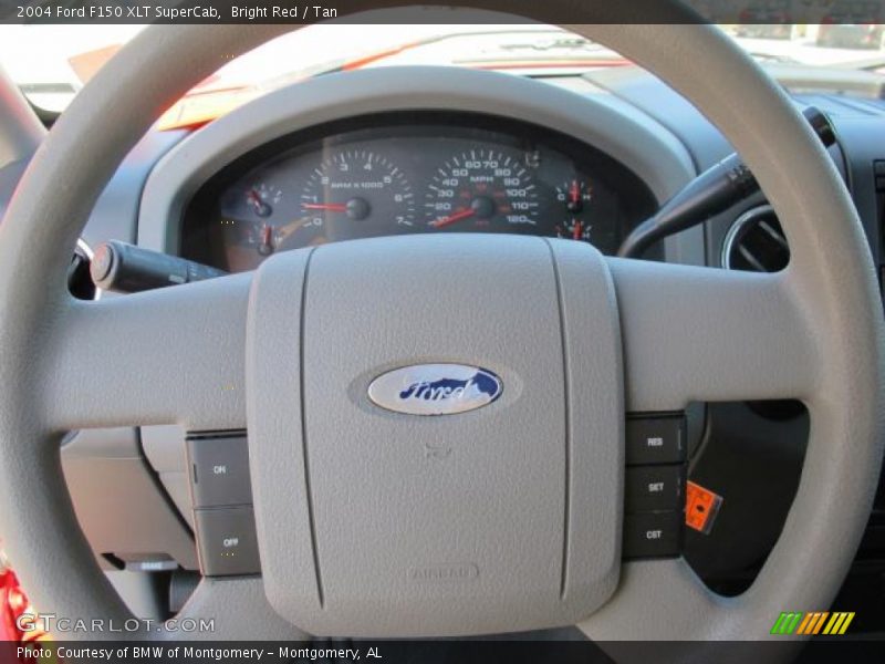 Bright Red / Tan 2004 Ford F150 XLT SuperCab