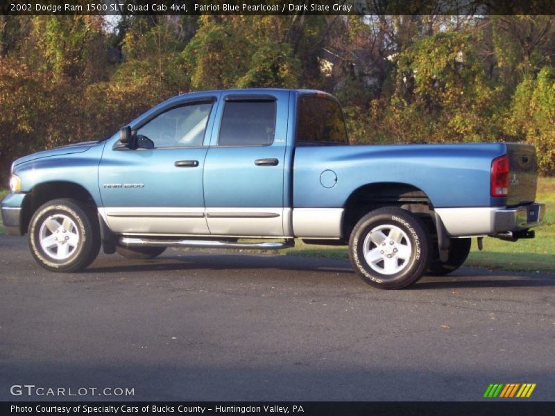 Patriot Blue Pearlcoat / Dark Slate Gray 2002 Dodge Ram 1500 SLT Quad Cab 4x4