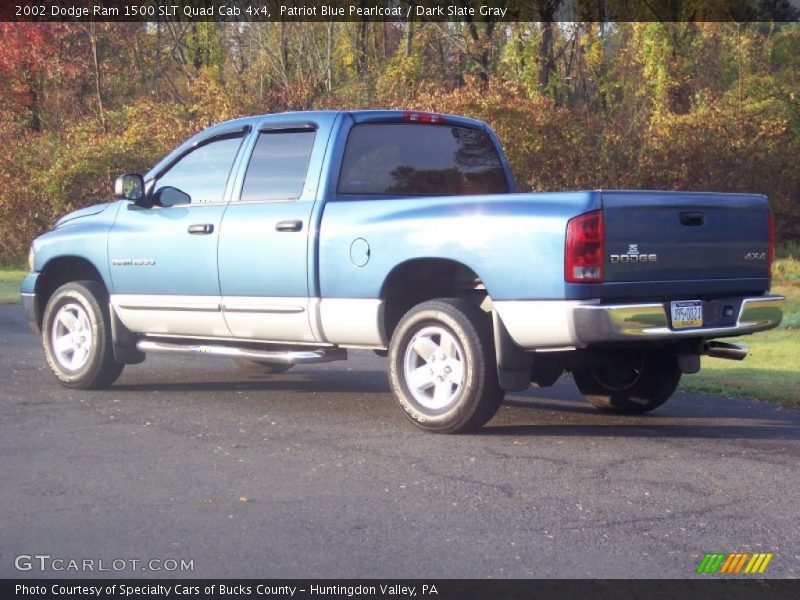Patriot Blue Pearlcoat / Dark Slate Gray 2002 Dodge Ram 1500 SLT Quad Cab 4x4