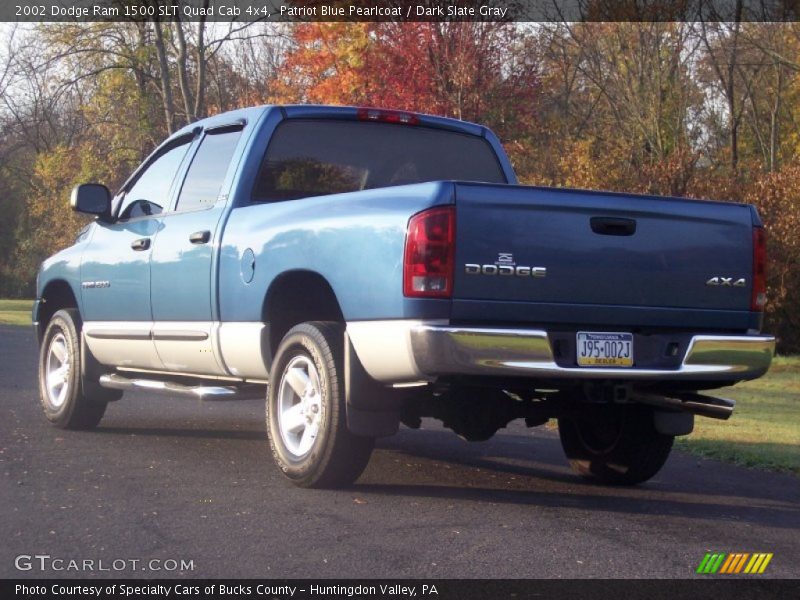 Patriot Blue Pearlcoat / Dark Slate Gray 2002 Dodge Ram 1500 SLT Quad Cab 4x4