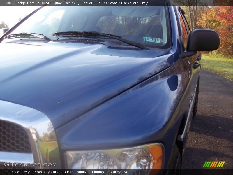 Patriot Blue Pearlcoat / Dark Slate Gray 2002 Dodge Ram 1500 SLT Quad Cab 4x4