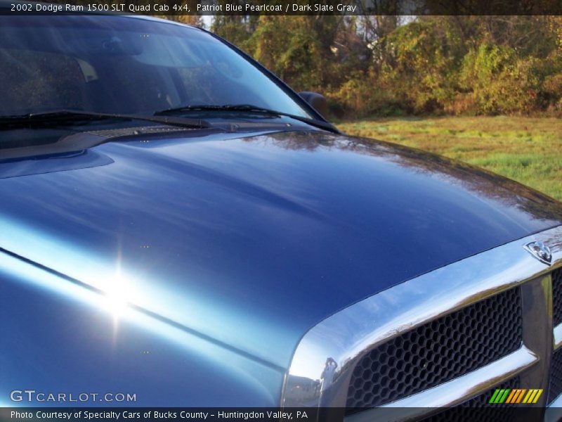 Patriot Blue Pearlcoat / Dark Slate Gray 2002 Dodge Ram 1500 SLT Quad Cab 4x4