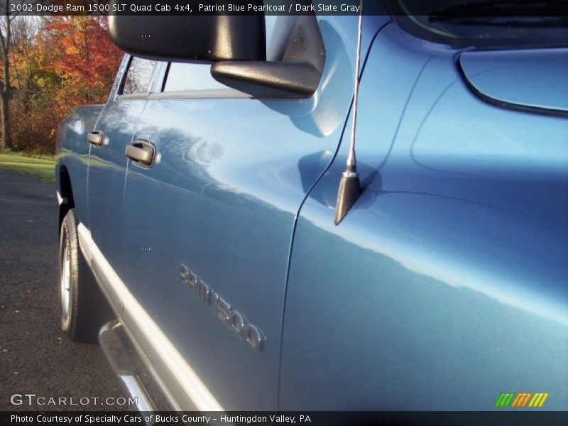 Patriot Blue Pearlcoat / Dark Slate Gray 2002 Dodge Ram 1500 SLT Quad Cab 4x4