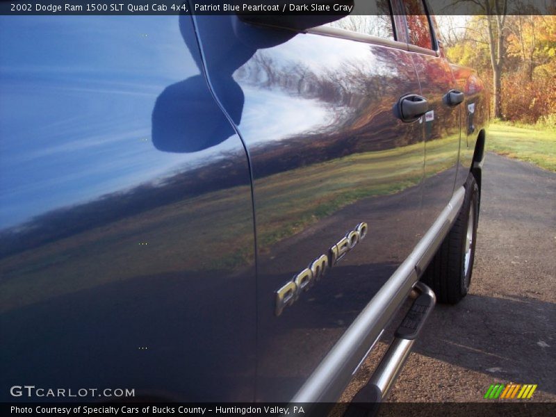 Patriot Blue Pearlcoat / Dark Slate Gray 2002 Dodge Ram 1500 SLT Quad Cab 4x4