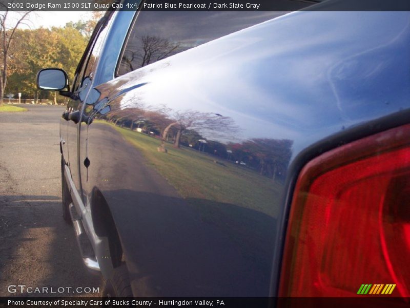 Patriot Blue Pearlcoat / Dark Slate Gray 2002 Dodge Ram 1500 SLT Quad Cab 4x4