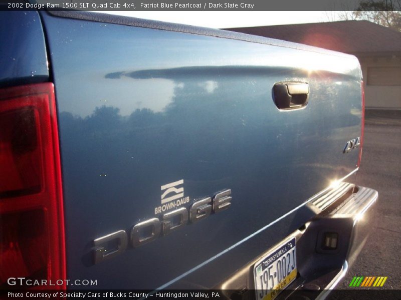 Patriot Blue Pearlcoat / Dark Slate Gray 2002 Dodge Ram 1500 SLT Quad Cab 4x4