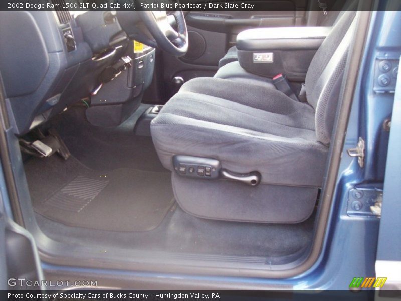 Patriot Blue Pearlcoat / Dark Slate Gray 2002 Dodge Ram 1500 SLT Quad Cab 4x4