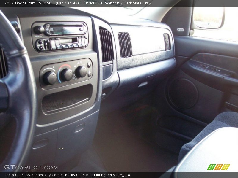 Patriot Blue Pearlcoat / Dark Slate Gray 2002 Dodge Ram 1500 SLT Quad Cab 4x4
