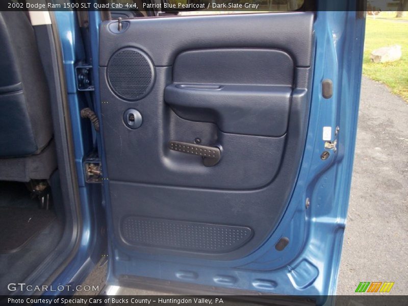 Patriot Blue Pearlcoat / Dark Slate Gray 2002 Dodge Ram 1500 SLT Quad Cab 4x4