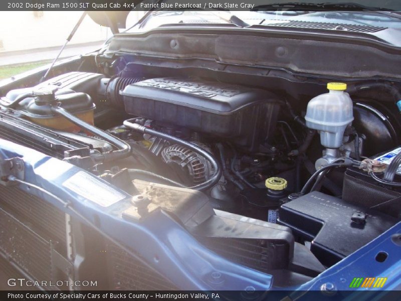 Patriot Blue Pearlcoat / Dark Slate Gray 2002 Dodge Ram 1500 SLT Quad Cab 4x4