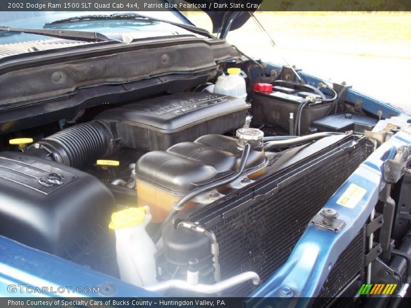 Patriot Blue Pearlcoat / Dark Slate Gray 2002 Dodge Ram 1500 SLT Quad Cab 4x4