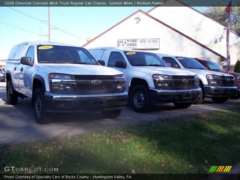 Summit White / Medium Pewter 2008 Chevrolet Colorado Work Truck Regular Cab Chassis