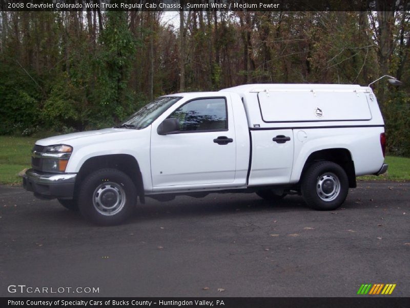 Summit White / Medium Pewter 2008 Chevrolet Colorado Work Truck Regular Cab Chassis