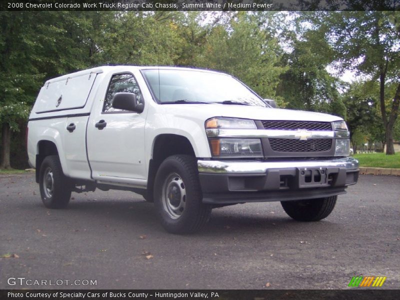 Summit White / Medium Pewter 2008 Chevrolet Colorado Work Truck Regular Cab Chassis