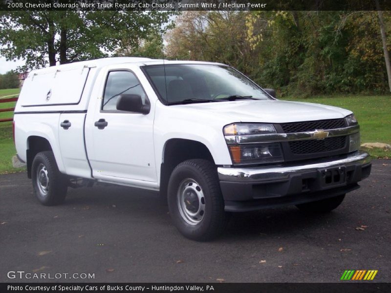 Summit White / Medium Pewter 2008 Chevrolet Colorado Work Truck Regular Cab Chassis