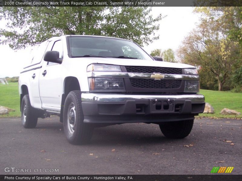 Summit White / Medium Pewter 2008 Chevrolet Colorado Work Truck Regular Cab Chassis