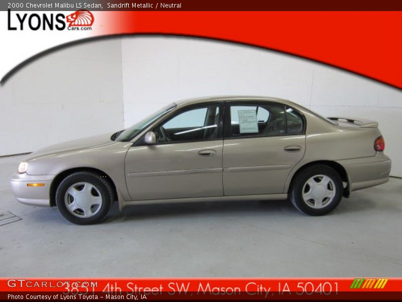 Sandrift Metallic / Neutral 2000 Chevrolet Malibu LS Sedan