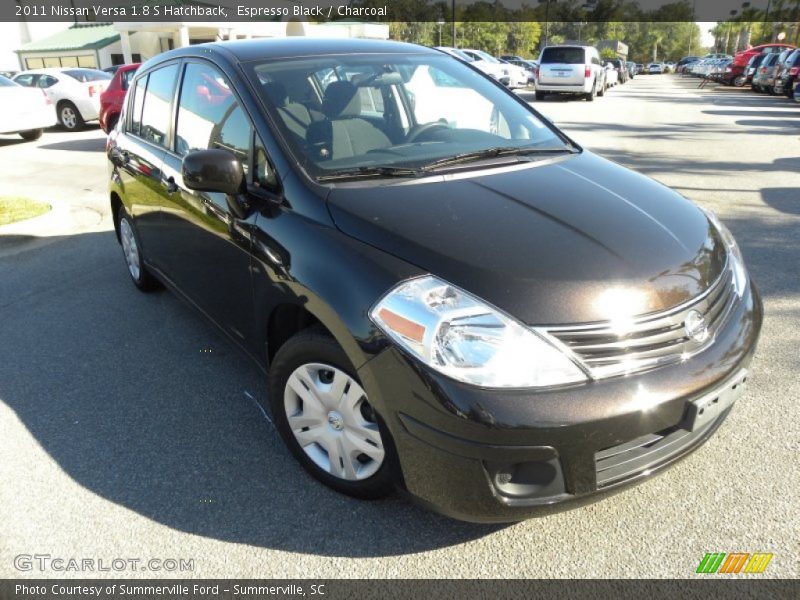 Espresso Black / Charcoal 2011 Nissan Versa 1.8 S Hatchback