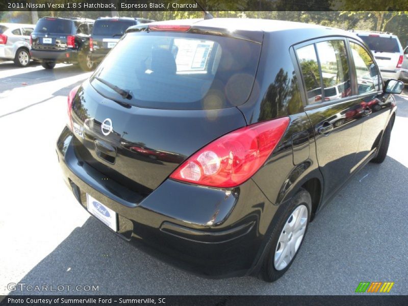Espresso Black / Charcoal 2011 Nissan Versa 1.8 S Hatchback