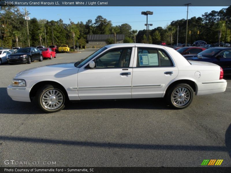 Vibrant White / Light Camel 2006 Mercury Grand Marquis LS
