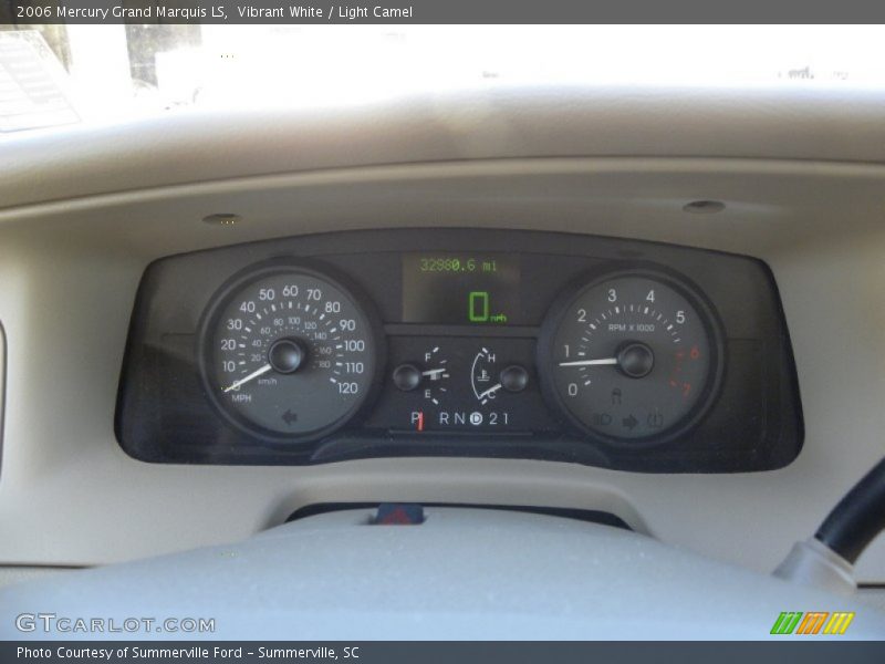 Vibrant White / Light Camel 2006 Mercury Grand Marquis LS