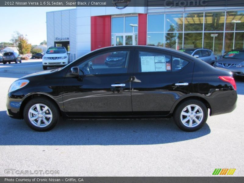 Super Black / Charcoal 2012 Nissan Versa 1.6 SL Sedan