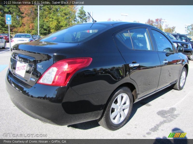 Super Black / Charcoal 2012 Nissan Versa 1.6 SL Sedan