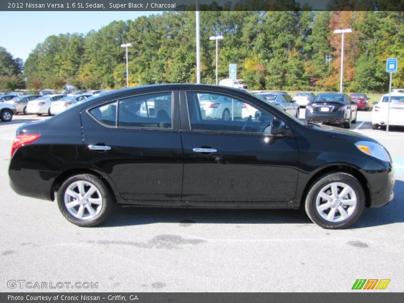Super Black / Charcoal 2012 Nissan Versa 1.6 SL Sedan