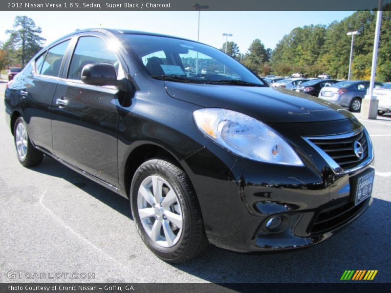 Super Black / Charcoal 2012 Nissan Versa 1.6 SL Sedan