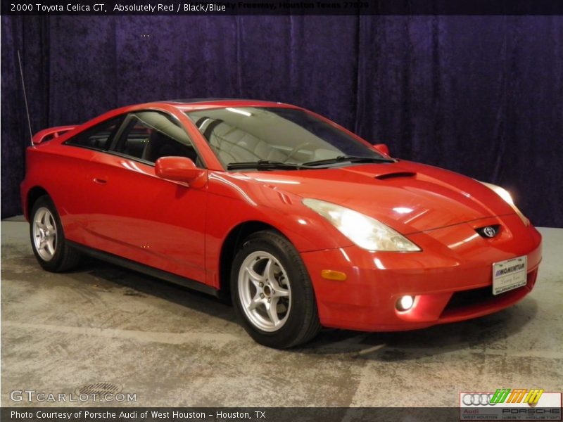 Absolutely Red / Black/Blue 2000 Toyota Celica GT