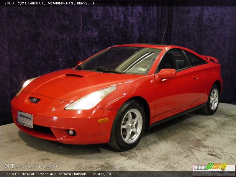 Absolutely Red / Black/Blue 2000 Toyota Celica GT