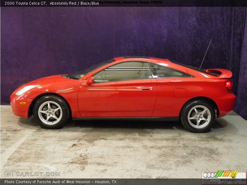 Absolutely Red / Black/Blue 2000 Toyota Celica GT