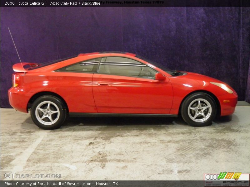 Absolutely Red / Black/Blue 2000 Toyota Celica GT