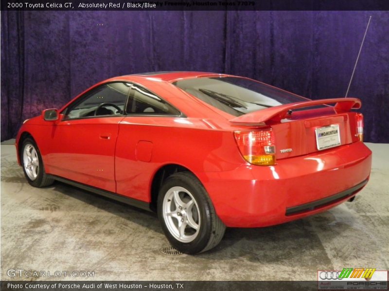 Absolutely Red / Black/Blue 2000 Toyota Celica GT