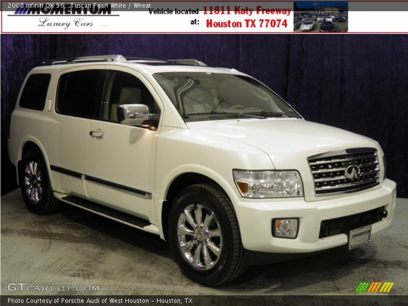 Tuscan Pearl White / Wheat 2008 Infiniti QX 56