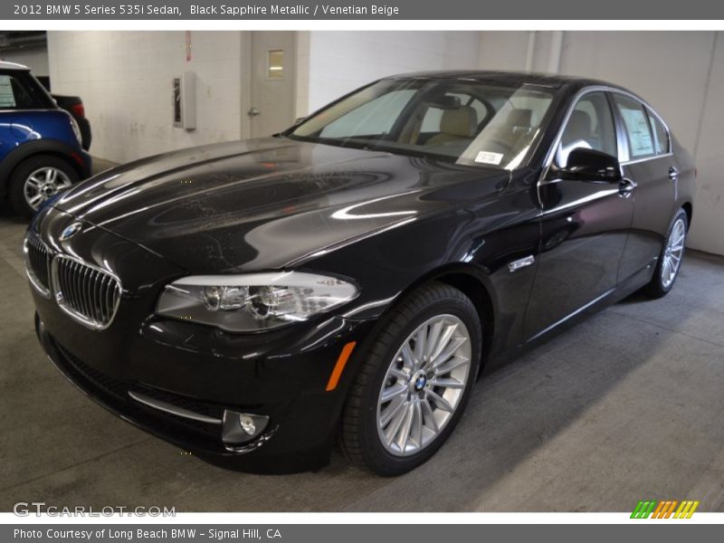 Black Sapphire Metallic / Venetian Beige 2012 BMW 5 Series 535i Sedan