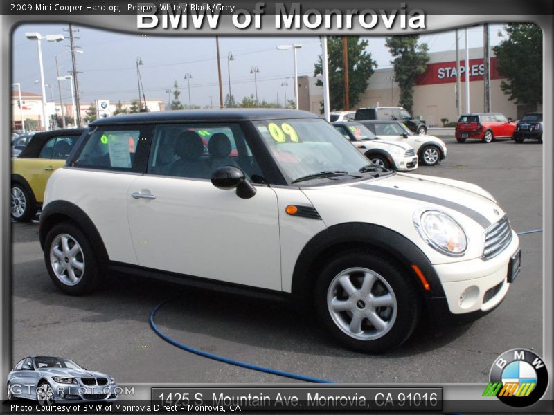 Pepper White / Black/Grey 2009 Mini Cooper Hardtop