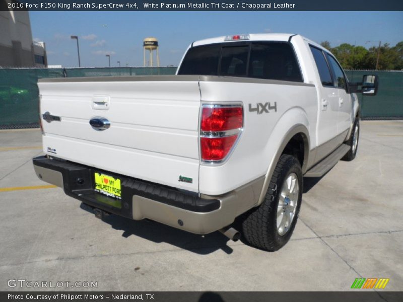 White Platinum Metallic Tri Coat / Chapparal Leather 2010 Ford F150 King Ranch SuperCrew 4x4