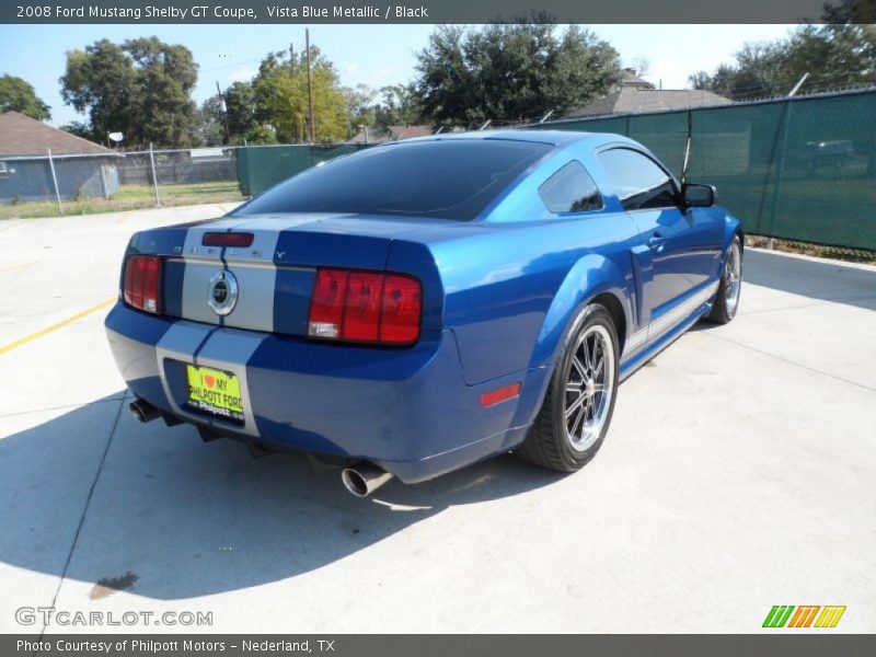 Vista Blue Metallic / Black 2008 Ford Mustang Shelby GT Coupe