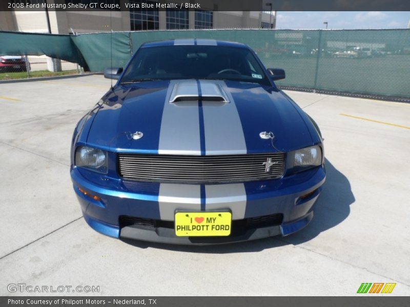 Vista Blue Metallic / Black 2008 Ford Mustang Shelby GT Coupe